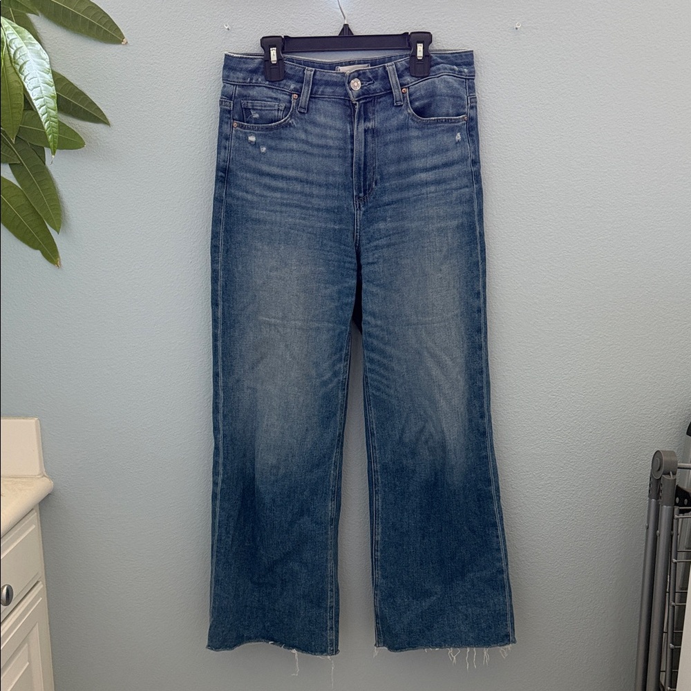 PAIGE Anessa Wide Leg Cropped Jeans